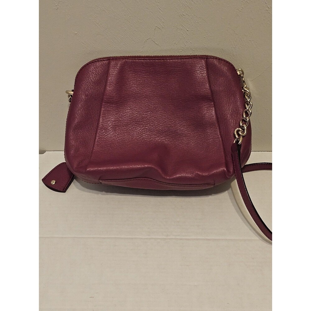 Kate Spade NY Keanette Anna Court Leather Crossbody Bag Shoulder Bag Red Plum - Picture 11 of 12